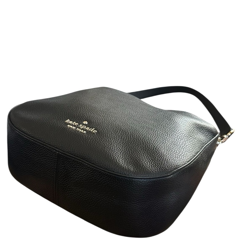 Kate Spade Black Pebbled Leather Shoulder Bag NWOT Quiet Luxury Hobo - Picture 12 of 17